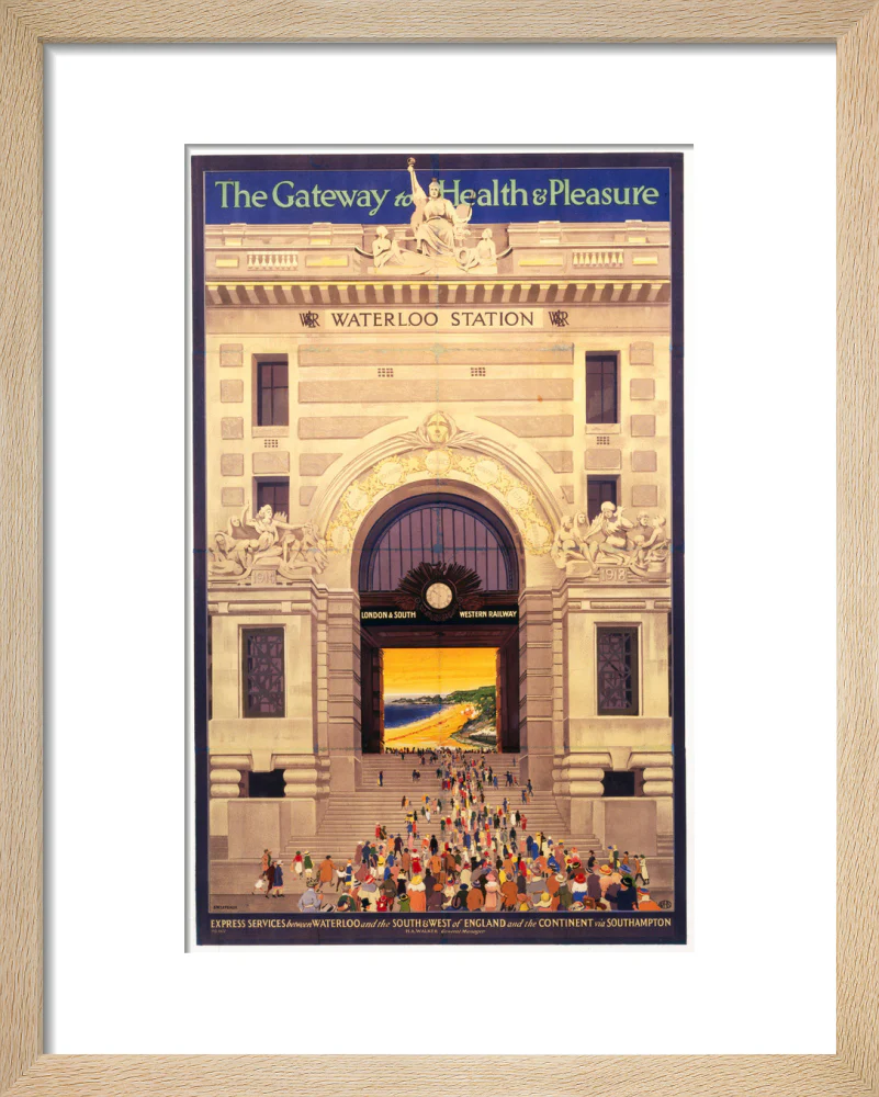'Waterloo Station - The Gateway to Health & Pleasure', poster, 1922. - Image 6