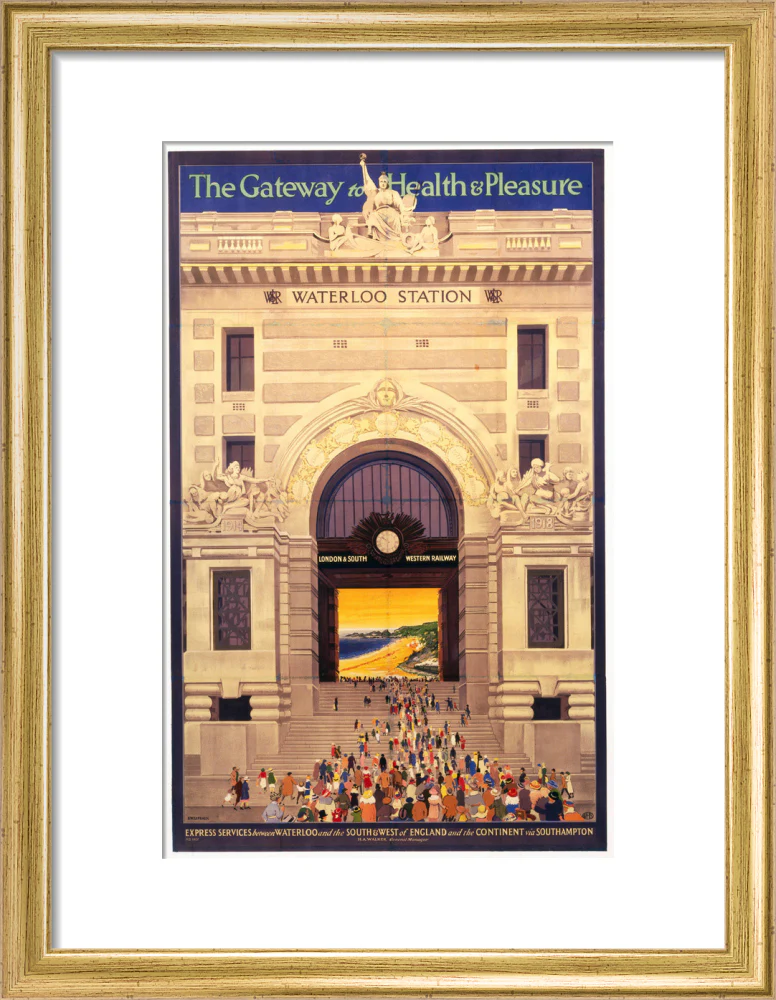 'Waterloo Station - The Gateway to Health & Pleasure', poster, 1922. - Image 66