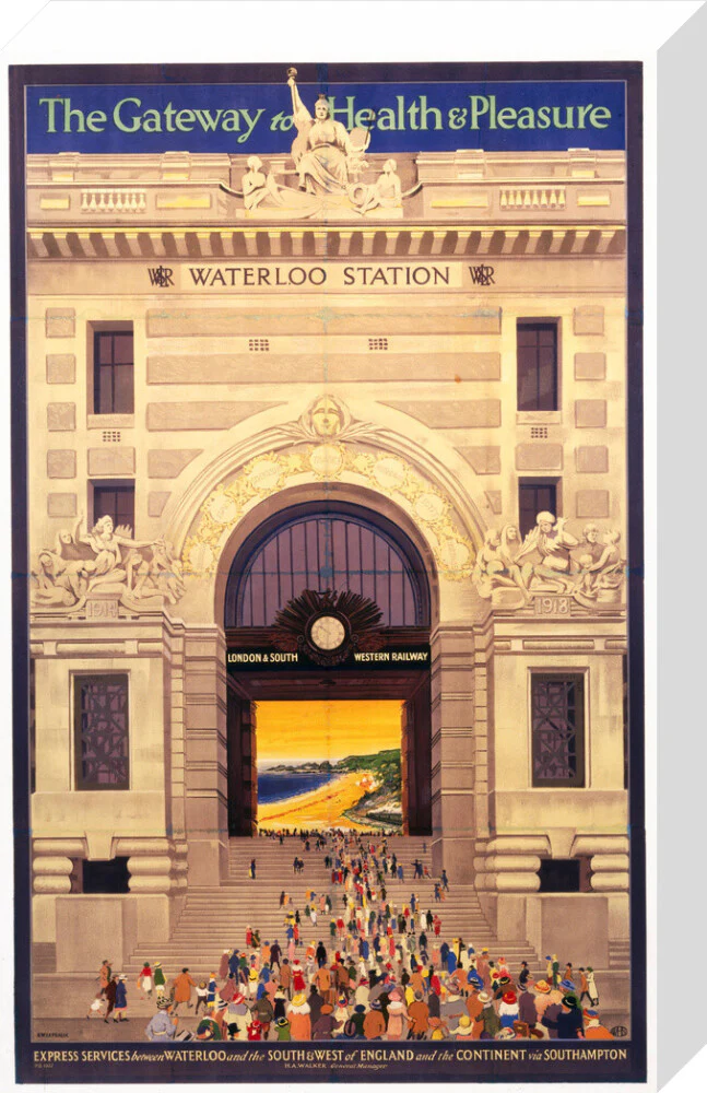 'Waterloo Station - The Gateway to Health & Pleasure', poster, 1922. - Image 88