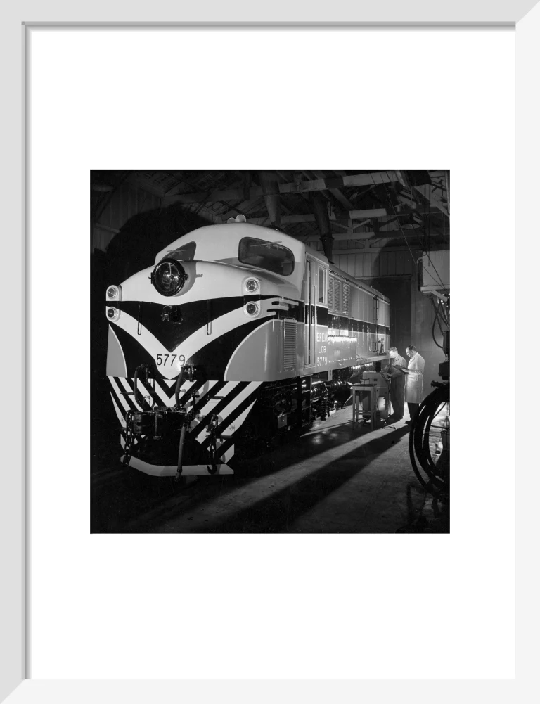 Finished diesel loco for export in main assembly hall, Darlington, 1959. - Image 42