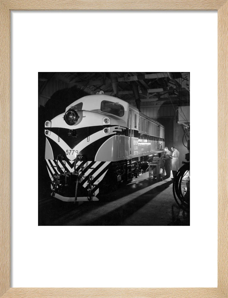 Finished diesel loco for export in main assembly hall, Darlington, 1959. - Image 44