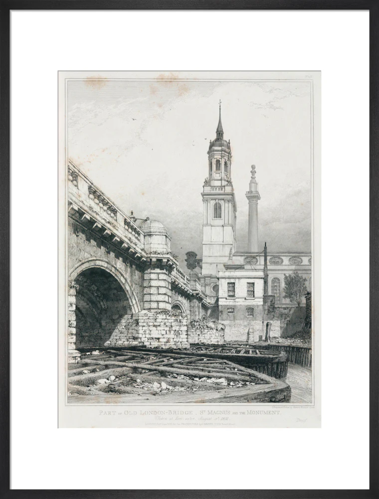 Old London Bridge, St Magnus the Martyr and the Monument, London, 1831. - Image 51