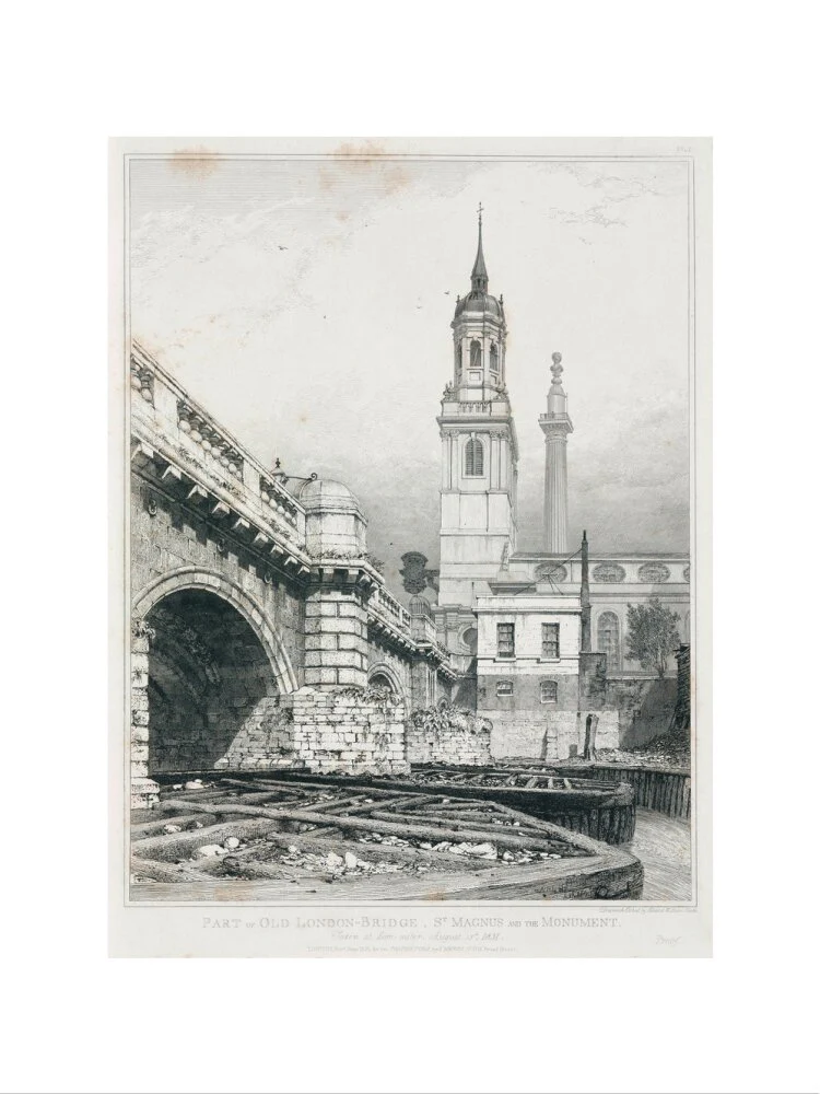 Old London Bridge, St Magnus the Martyr and the Monument, London, 1831. - Image 55