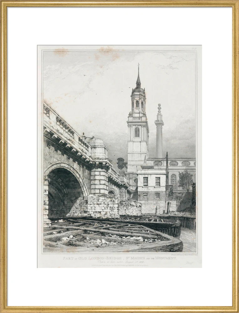 Old London Bridge, St Magnus the Martyr and the Monument, London, 1831. - Image 58