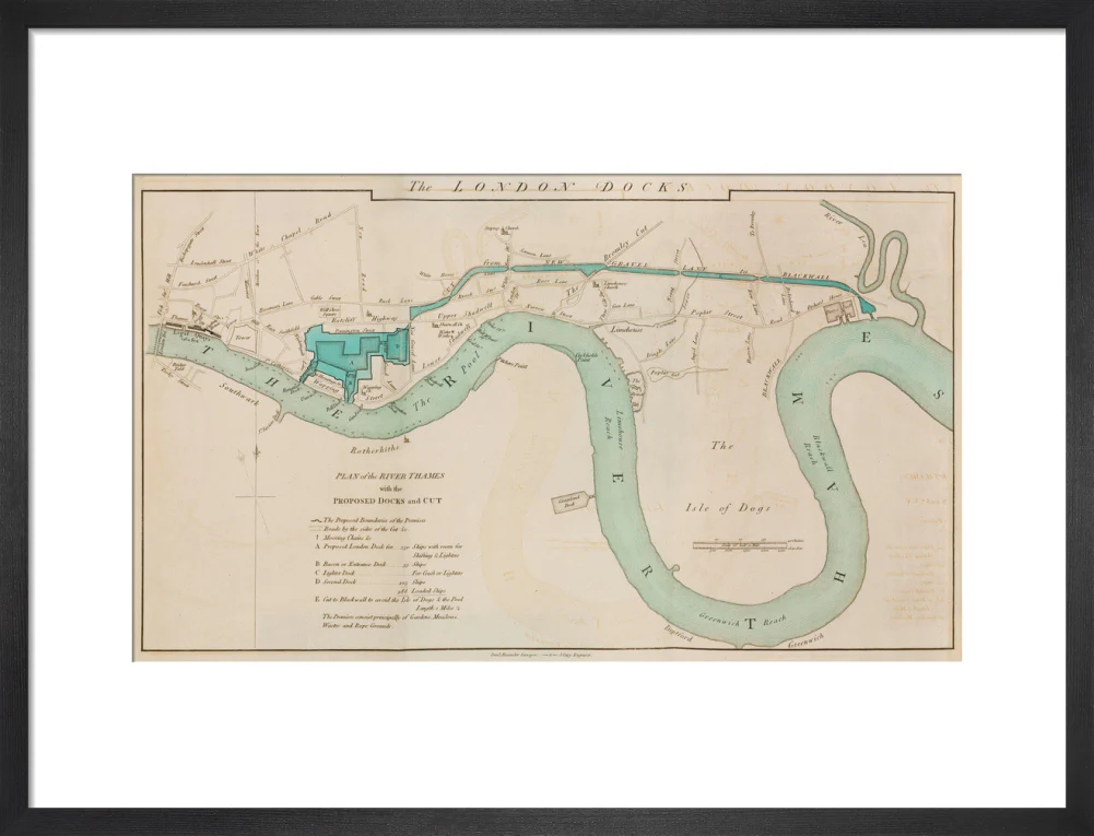 London Docks on the River Thames, 1796. - Image 13