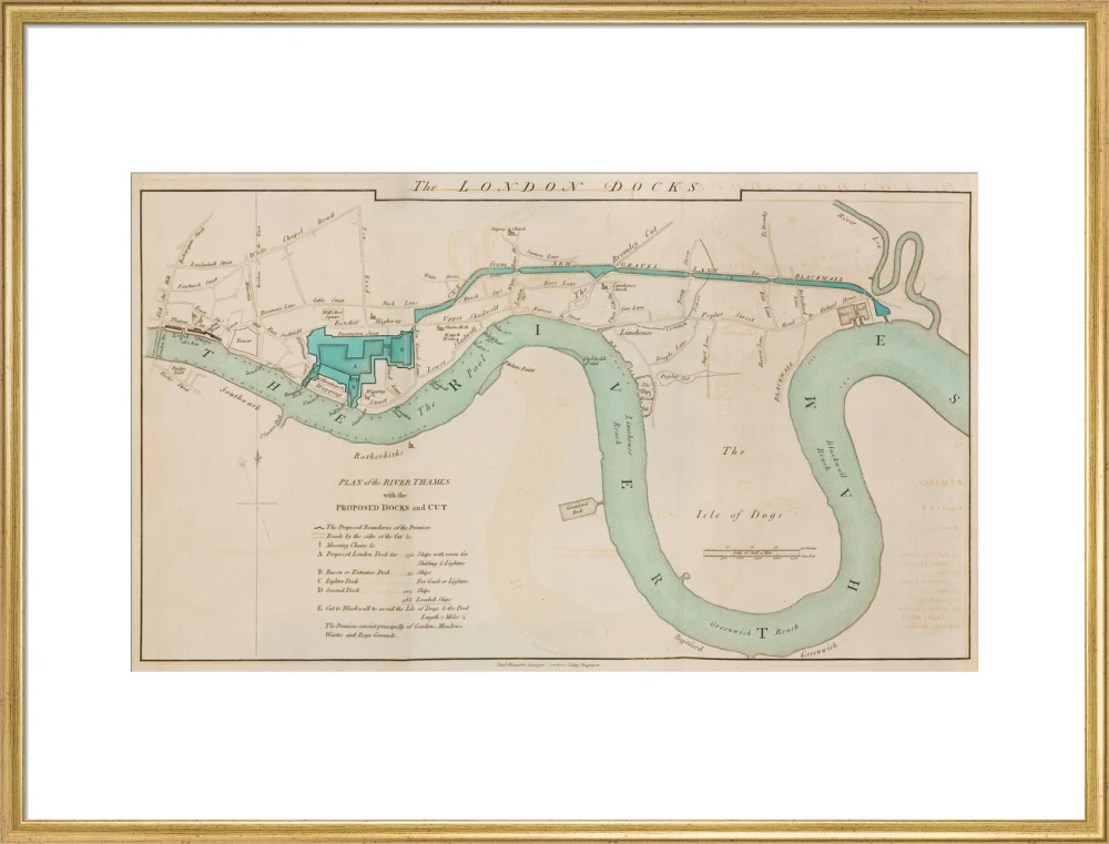 London Docks on the River Thames, 1796. - Image 25