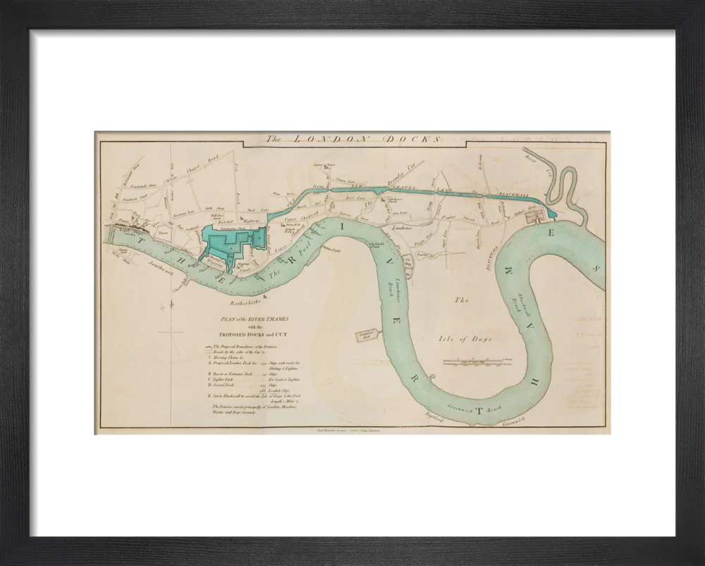 London Docks on the River Thames, 1796. - Image 3