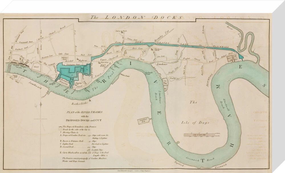 London Docks on the River Thames, 1796. - Image 32