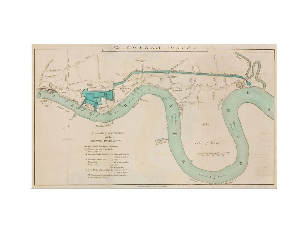 London Docks on the River Thames, 1796. - Image 50