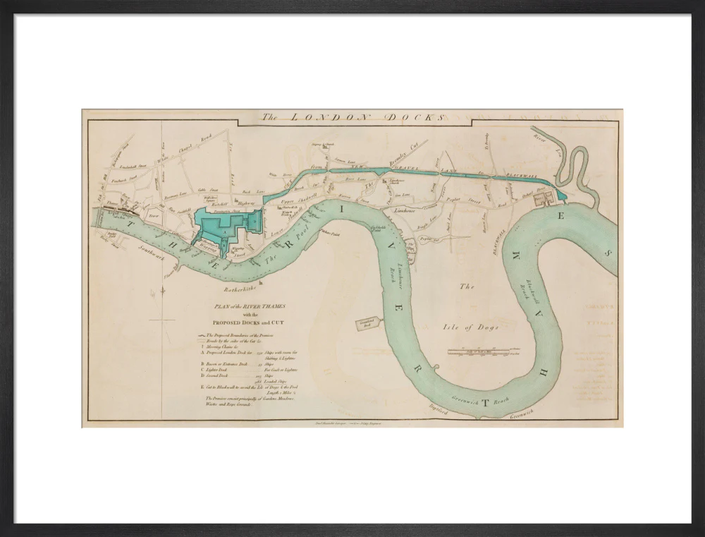 London Docks on the River Thames, 1796. - Image 51