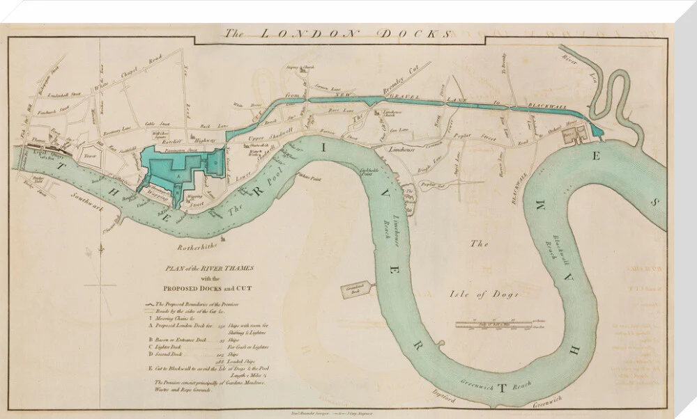 London Docks on the River Thames, 1796. - Image 66