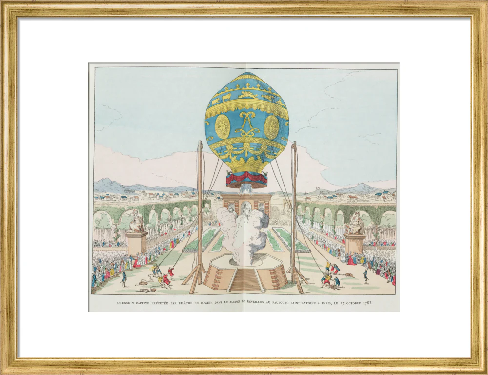 Captive balloon ascent, Paris, 17 October 1783. - Image 15