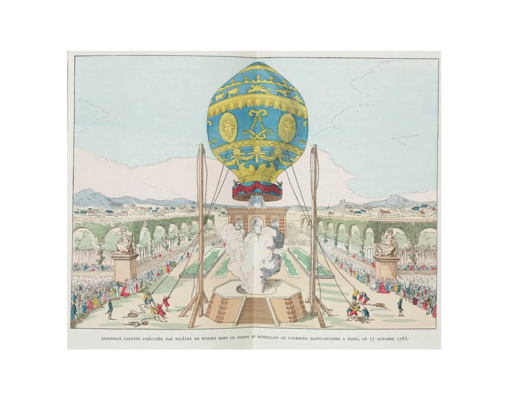 Captive balloon ascent, Paris, 17 October 1783. - Image 2