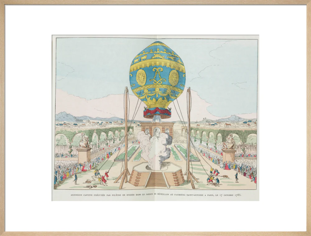 Captive balloon ascent, Paris, 17 October 1783. - Image 26