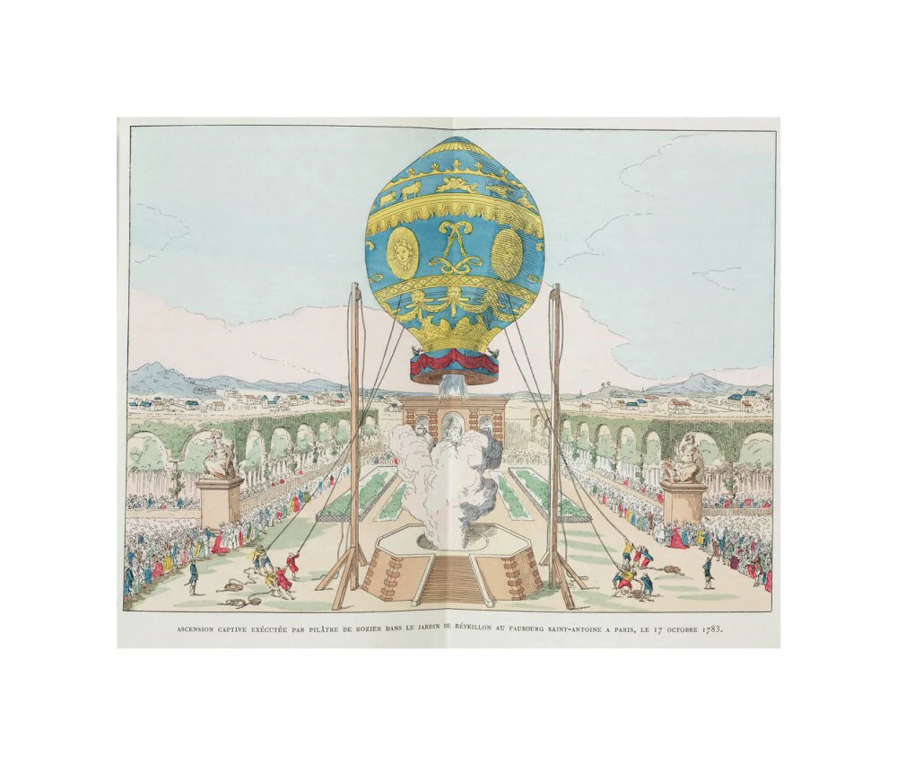 Captive balloon ascent, Paris, 17 October 1783. - Image 27