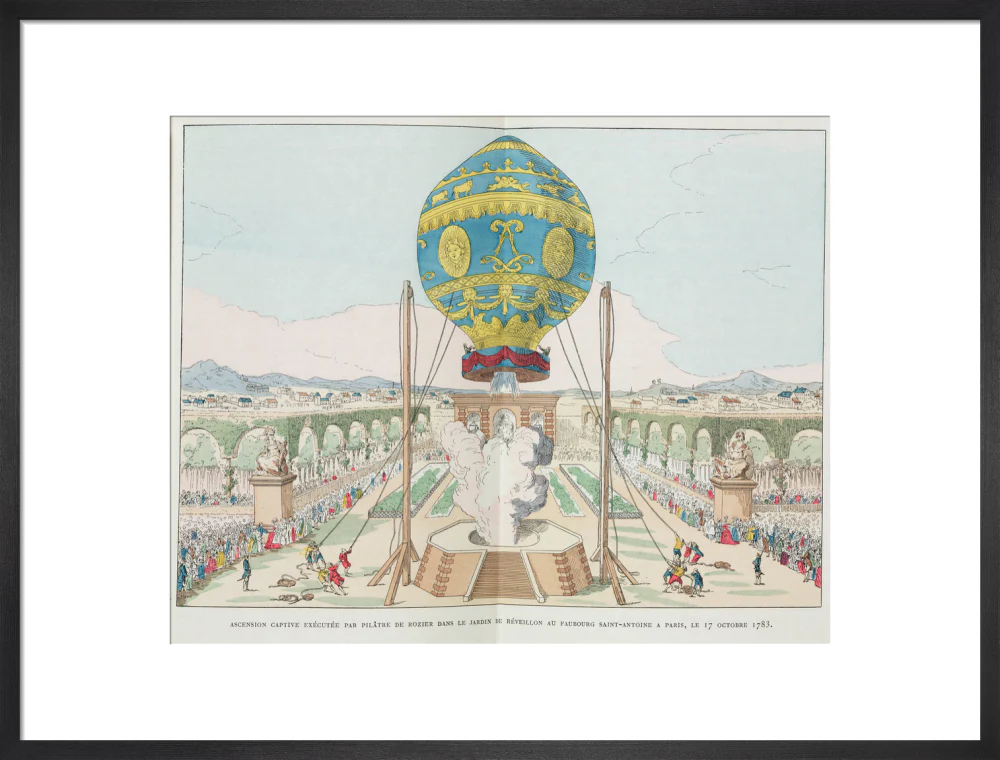 Captive balloon ascent, Paris, 17 October 1783. - Image 51