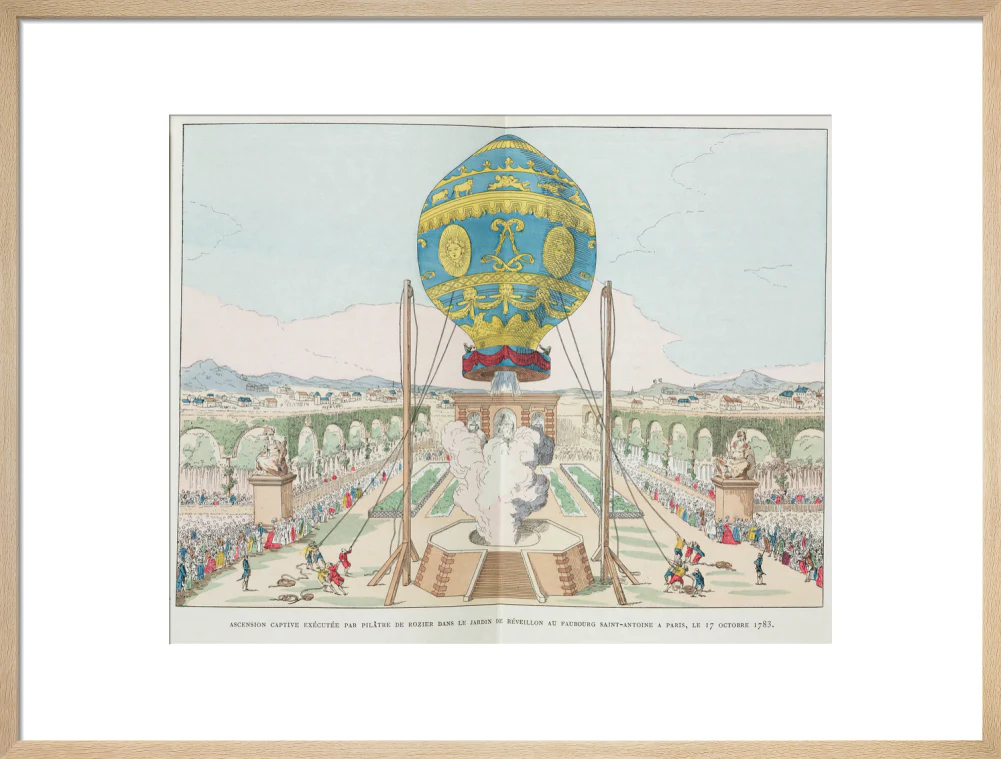 Captive balloon ascent, Paris, 17 October 1783. - Image 54