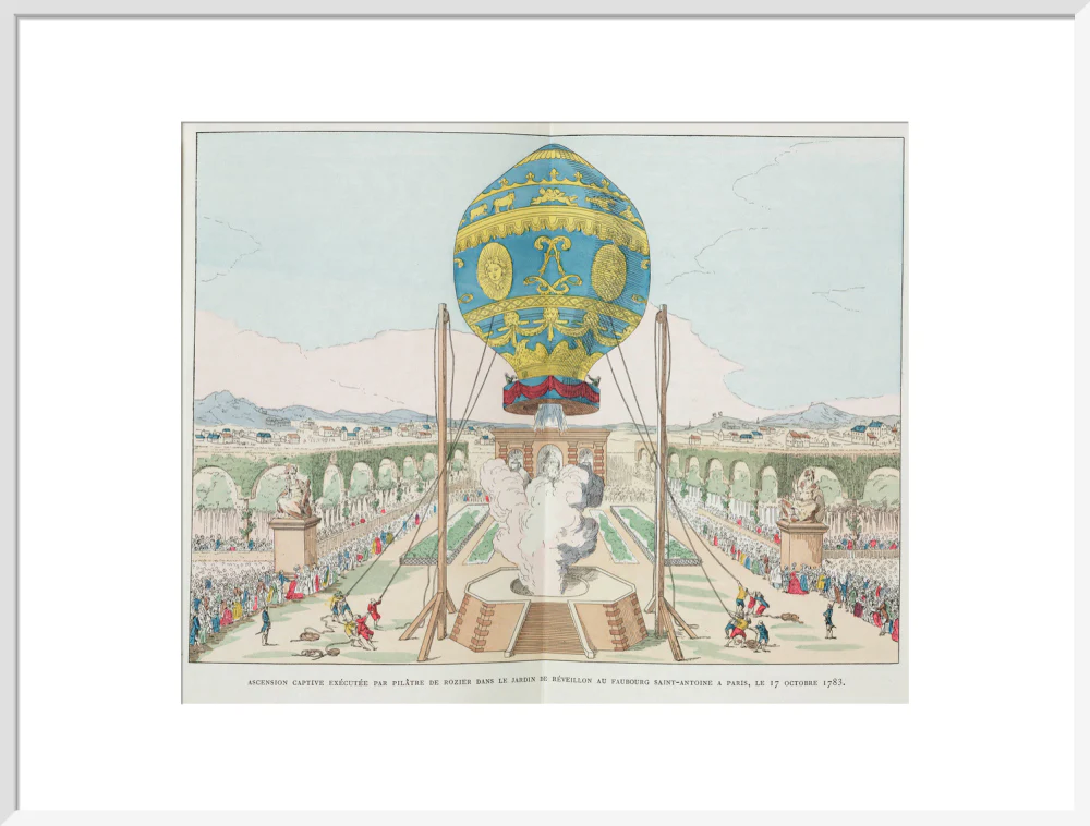 Captive balloon ascent, Paris, 17 October 1783. - Image 57