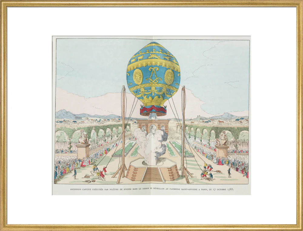Captive balloon ascent, Paris, 17 October 1783. - Image 58