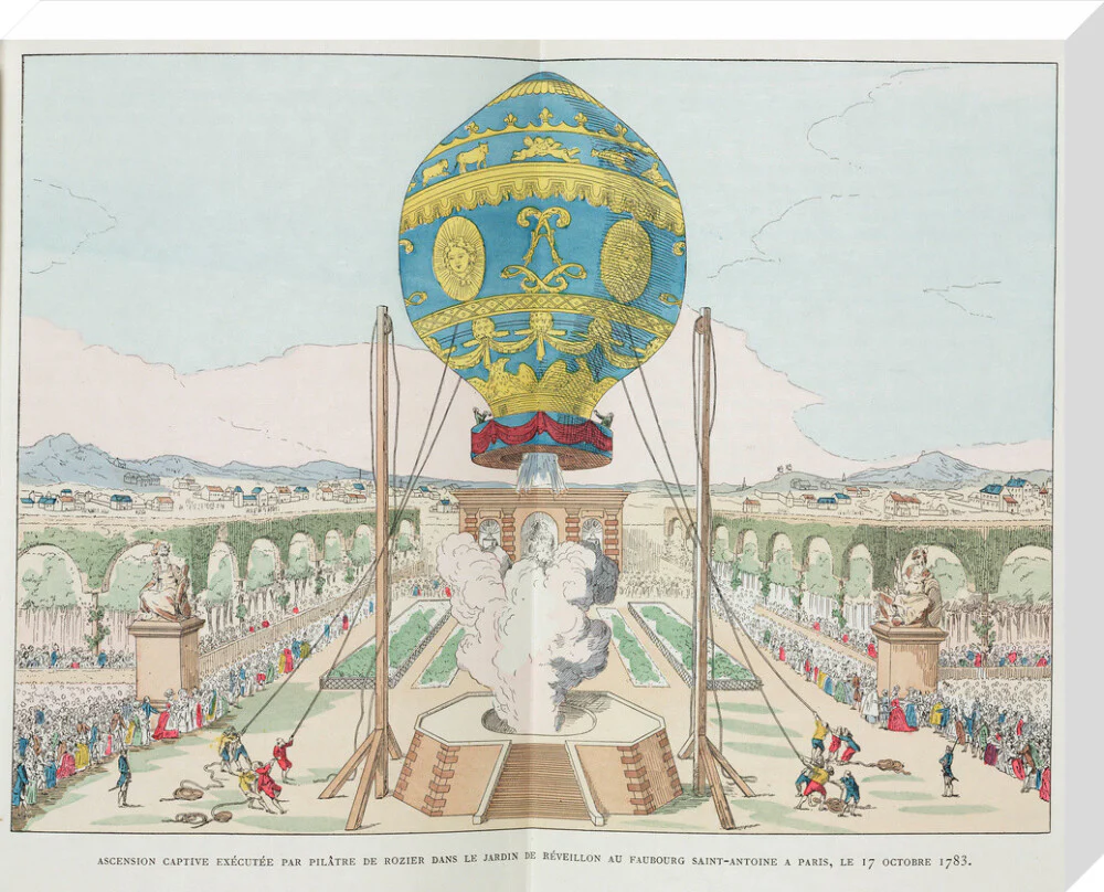 Captive balloon ascent, Paris, 17 October 1783. - Image 66