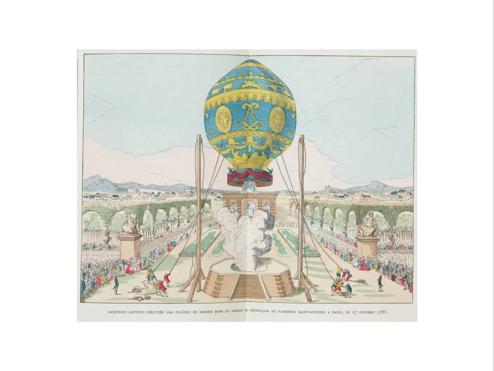 Captive balloon ascent, Paris, 17 October 1783. - Image 7