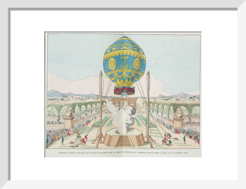 Captive balloon ascent, Paris, 17 October 1783. - Image 9