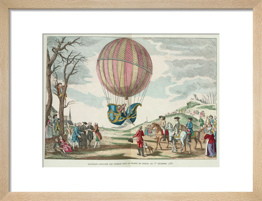 Balloon ascent by Charles, Prairie de Nesles, France, 1 December 1783. - Image 11