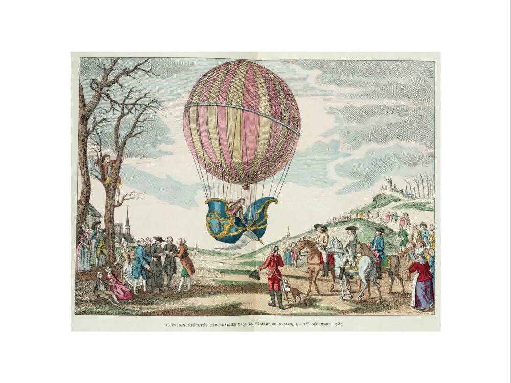Balloon ascent by Charles, Prairie de Nesles, France, 1 December 1783. - Image 12