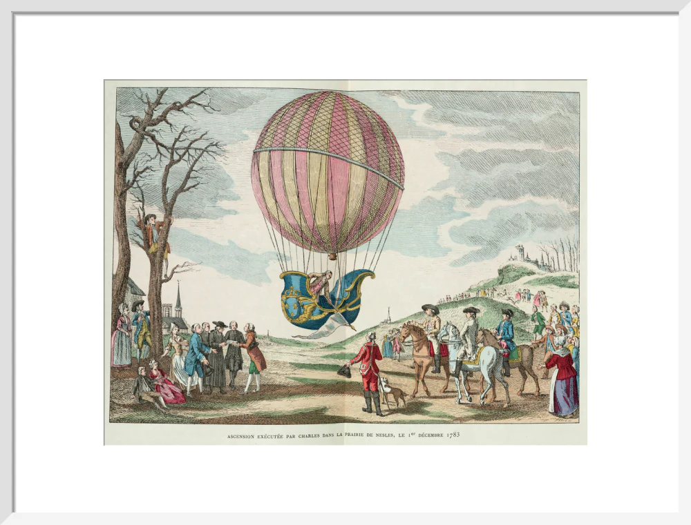 Balloon ascent by Charles, Prairie de Nesles, France, 1 December 1783. - Image 19