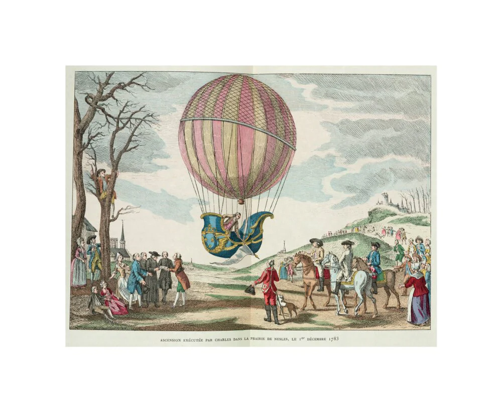 Balloon ascent by Charles, Prairie de Nesles, France, 1 December 1783. - Image 27