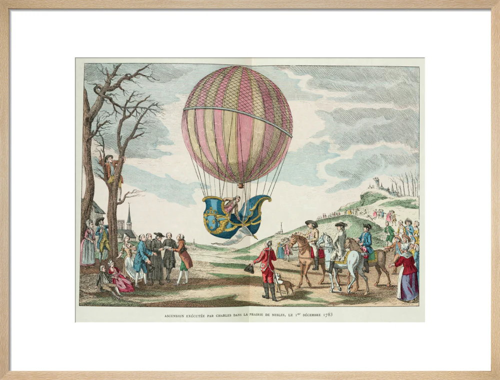 Balloon ascent by Charles, Prairie de Nesles, France, 1 December 1783. - Image 54