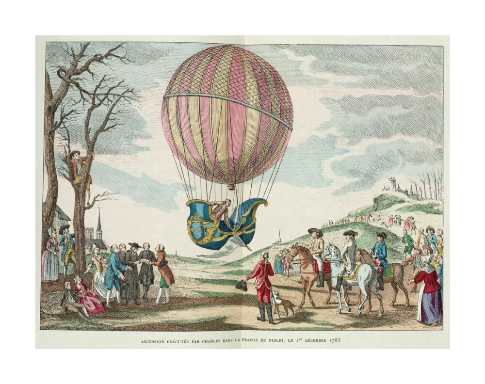 Balloon ascent by Charles, Prairie de Nesles, France, 1 December 1783. - Image 62