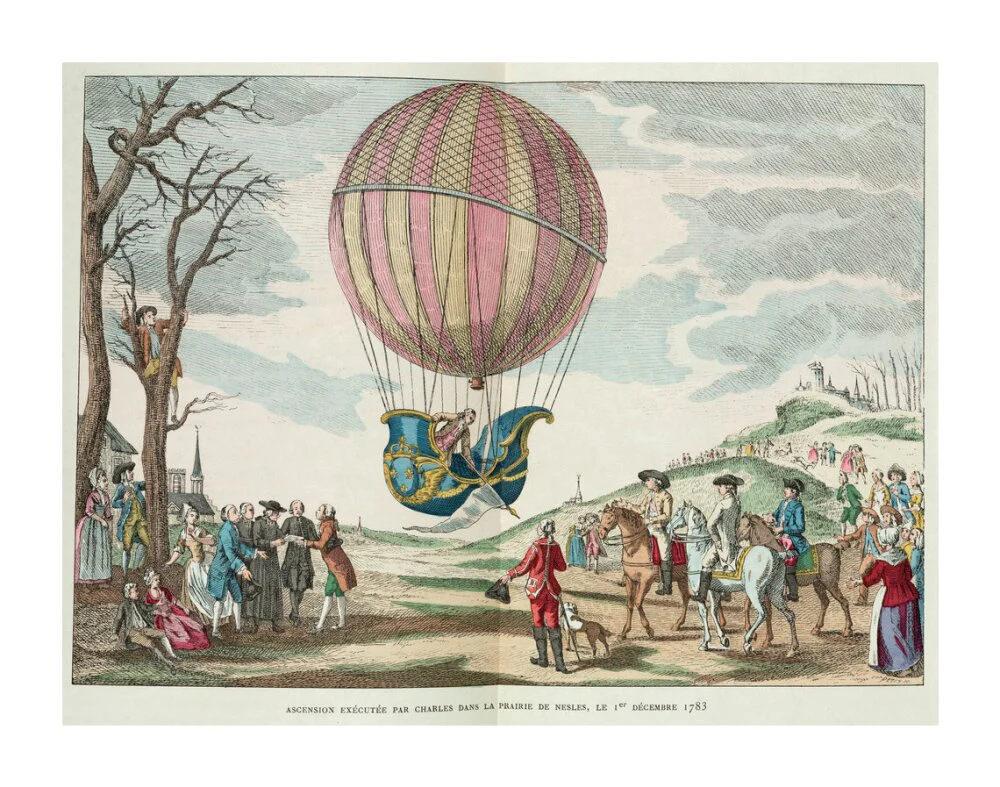 Balloon ascent by Charles, Prairie de Nesles, France, 1 December 1783. - Image 63