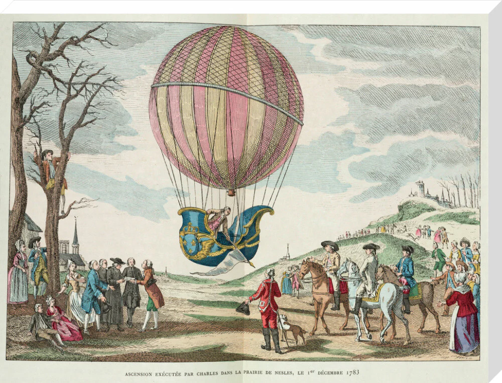 Balloon ascent by Charles, Prairie de Nesles, France, 1 December 1783. - Image 67