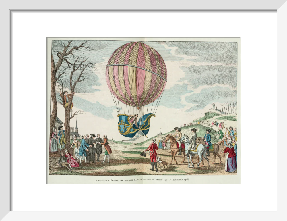 Balloon ascent by Charles, Prairie de Nesles, France, 1 December 1783. - Image 9