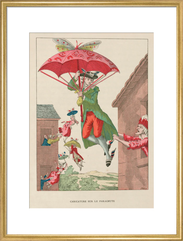 Butterfly-powered parachute, late 18th century. - Image 20