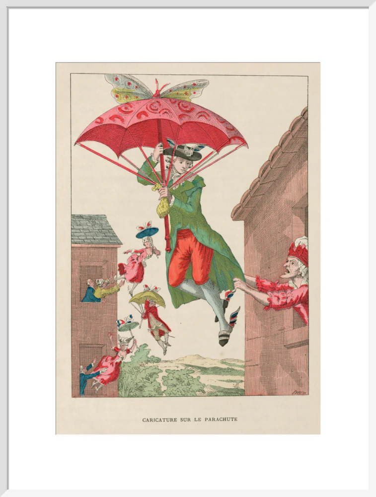 Butterfly-powered parachute, late 18th century. - Image 24
