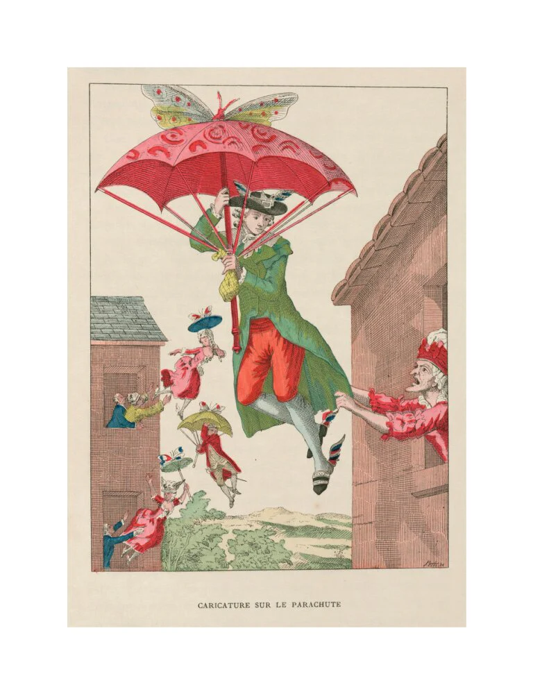 Butterfly-powered parachute, late 18th century. - Image 28