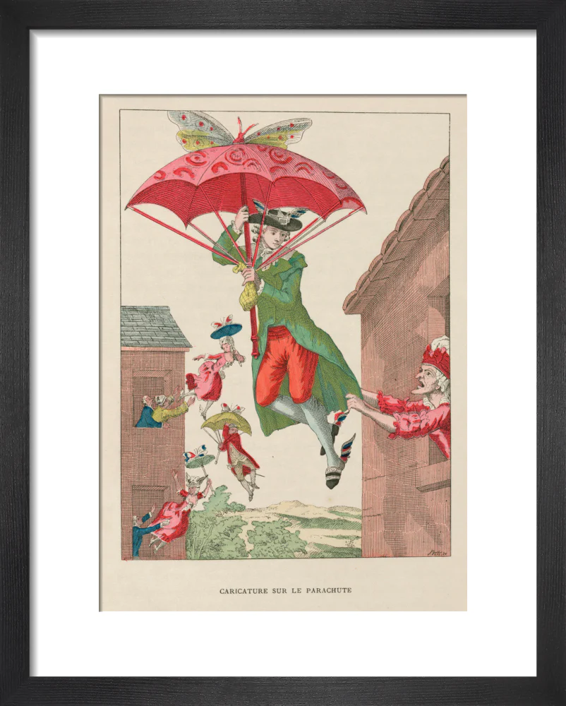 Butterfly-powered parachute, late 18th century. - Image 36