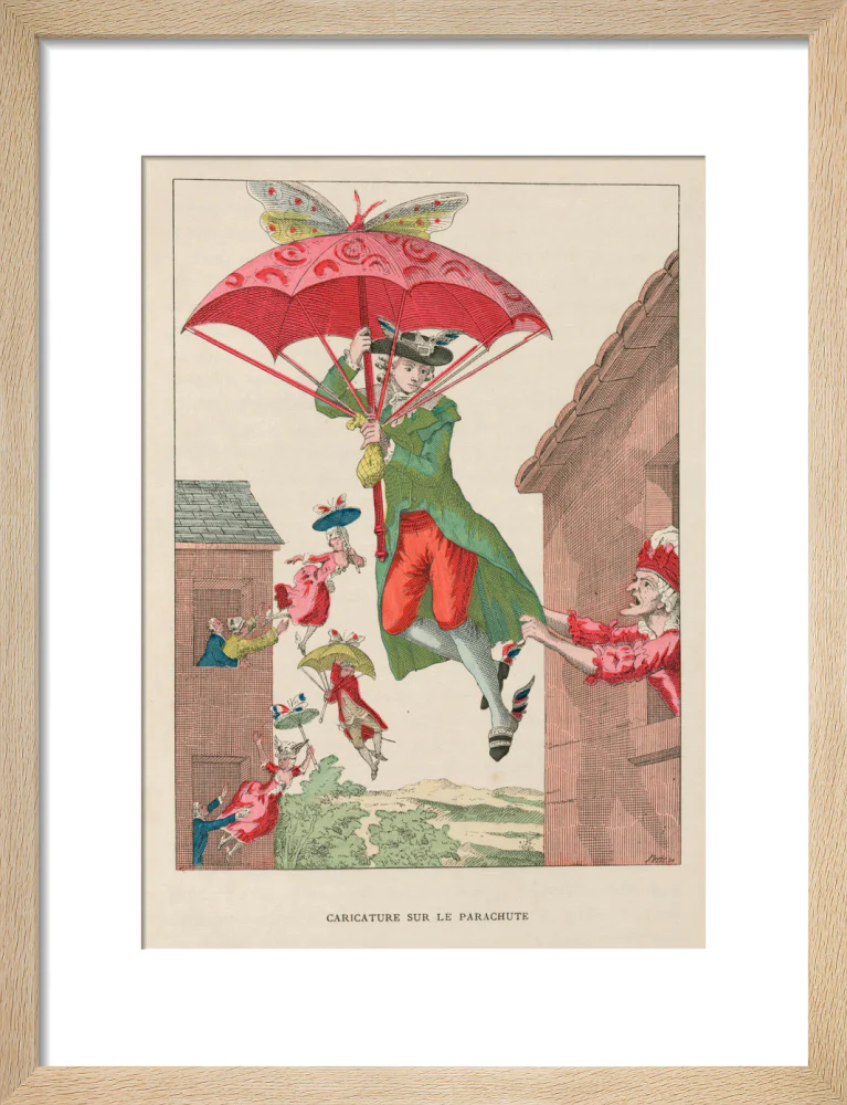 Butterfly-powered parachute, late 18th century. - Image 44