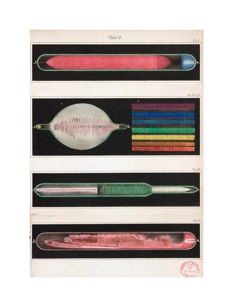 Glowing Geissler tubes, 1858. - Image 28