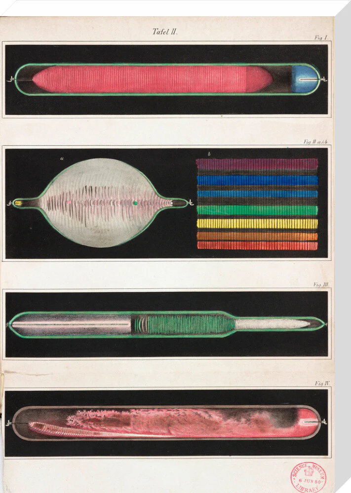 Glowing Geissler tubes, 1858. - Image 66