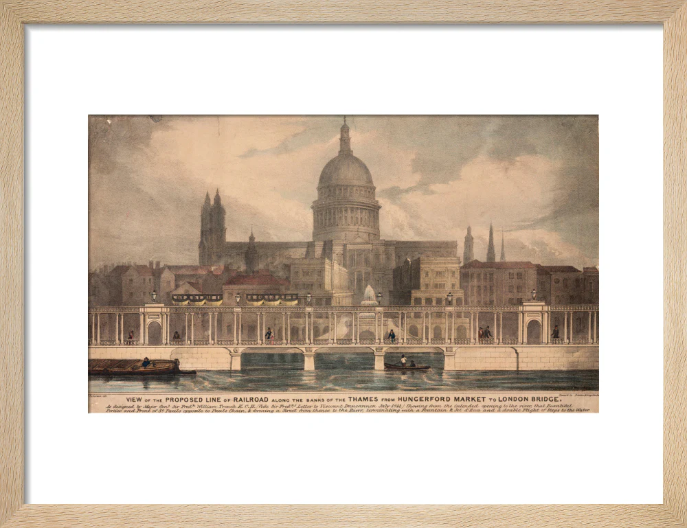 'View of the proposed line of Railway along the banks of the Thames...', 1842. - Image 11
