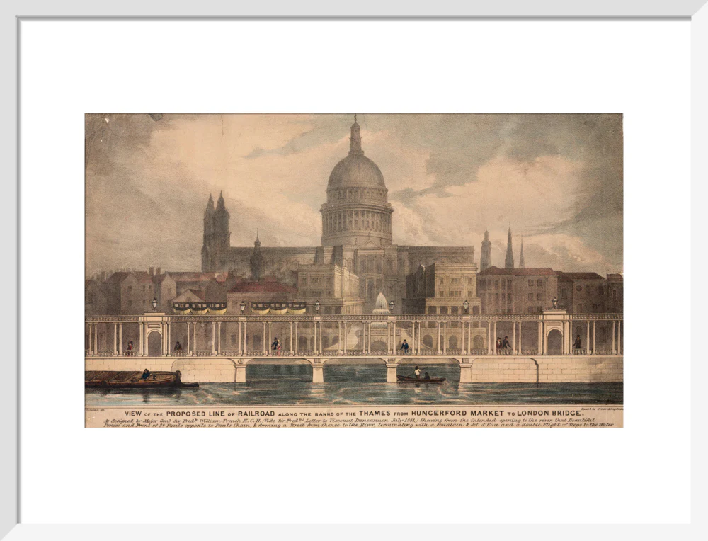 'View of the proposed line of Railway along the banks of the Thames...', 1842. - Image 14