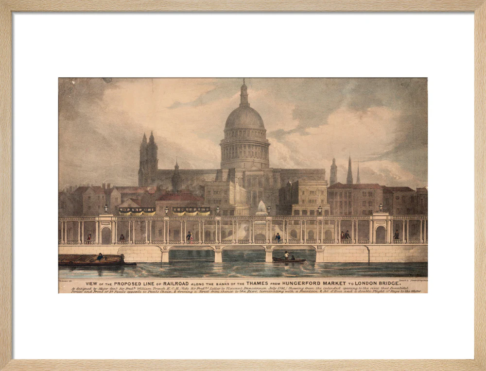 'View of the proposed line of Railway along the banks of the Thames...', 1842. - Image 16