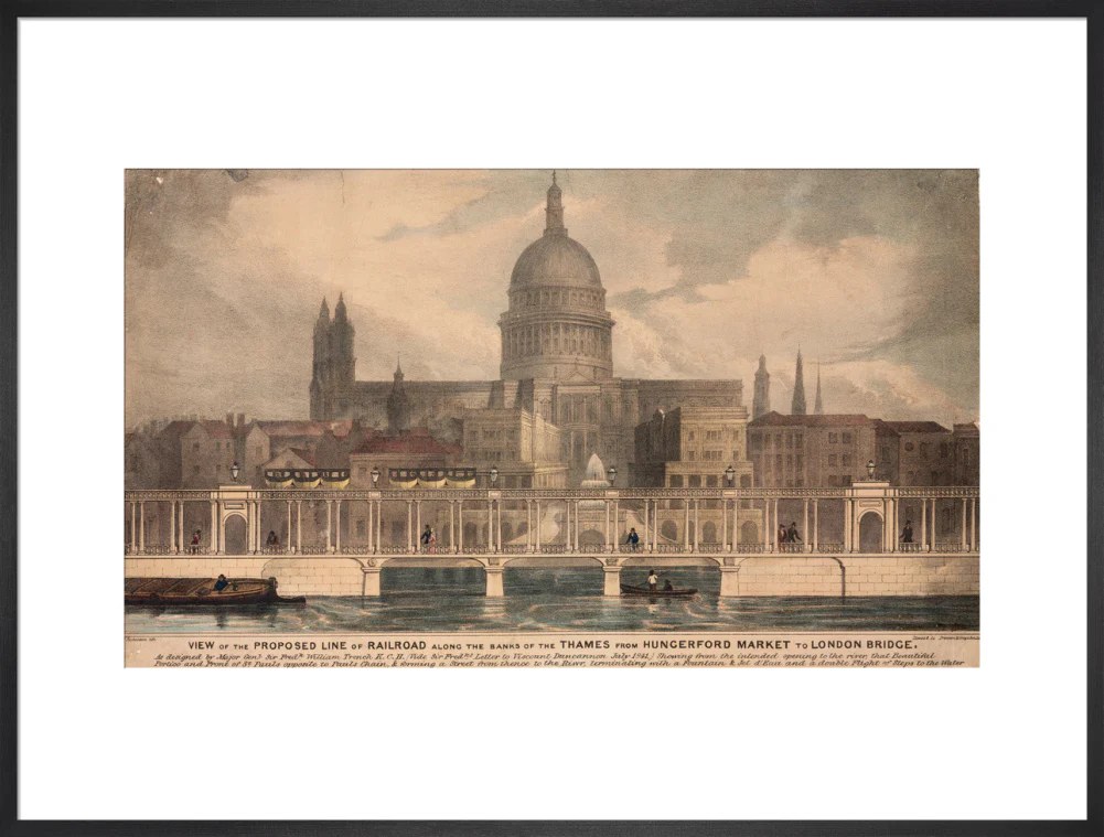 'View of the proposed line of Railway along the banks of the Thames...', 1842. - Image 23
