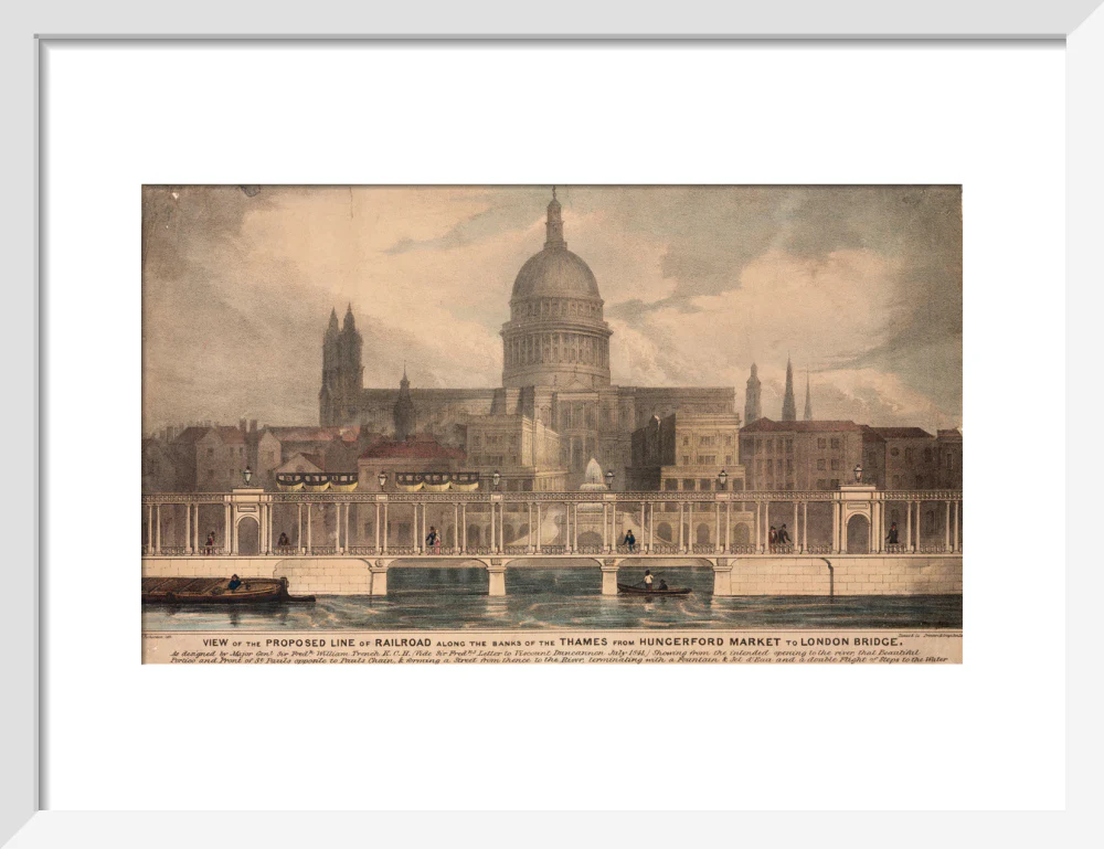 'View of the proposed line of Railway along the banks of the Thames...', 1842. - Image 42