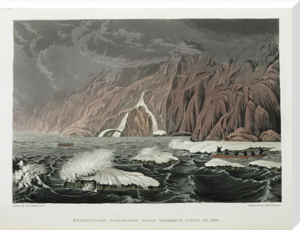 'Expedition Doubling Cape Barrow', Canada, 25 July 1821. - Image 67