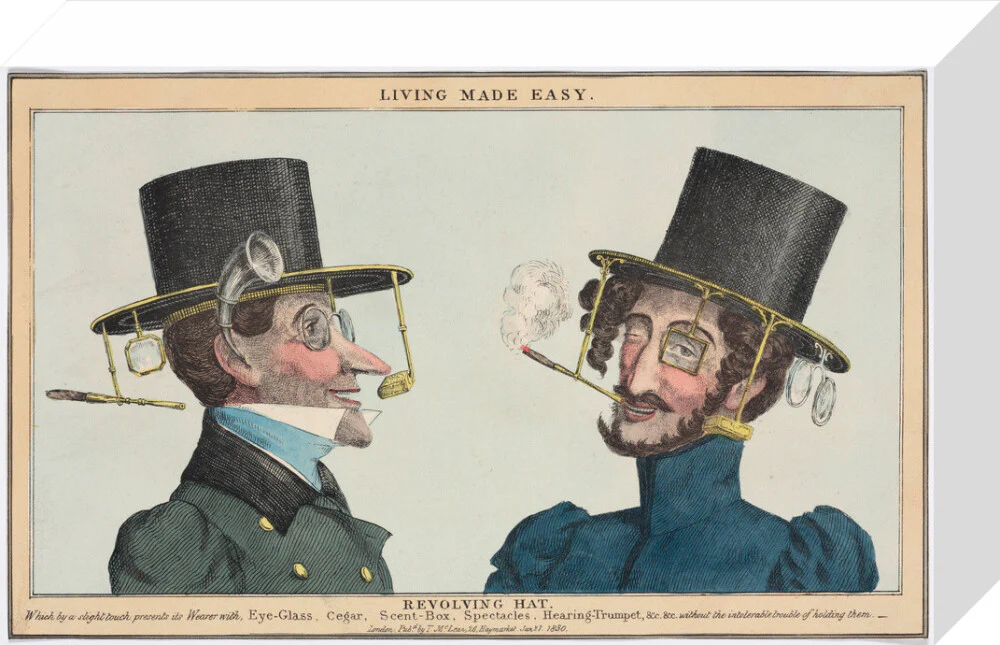 'Living Made Easy: Revolving Hat', 1830. - Image 31