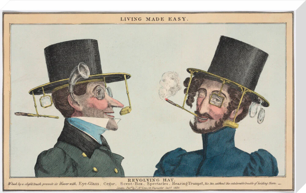 'Living Made Easy: Revolving Hat', 1830. - Image 33